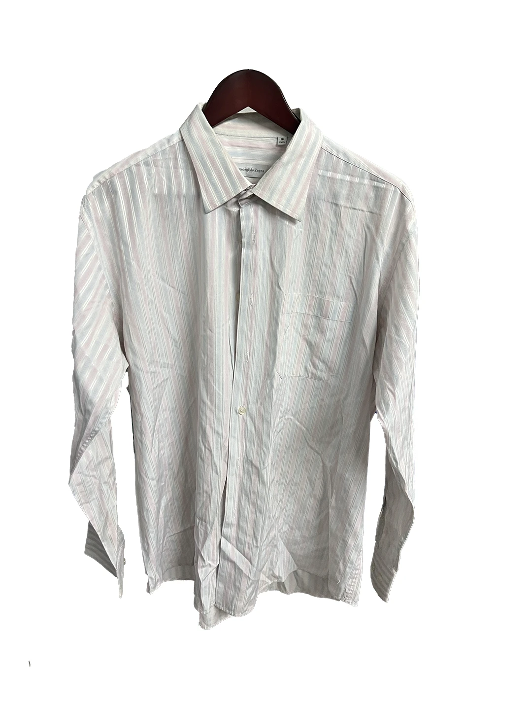 Camisa Botones Rosa y Azul Pastel