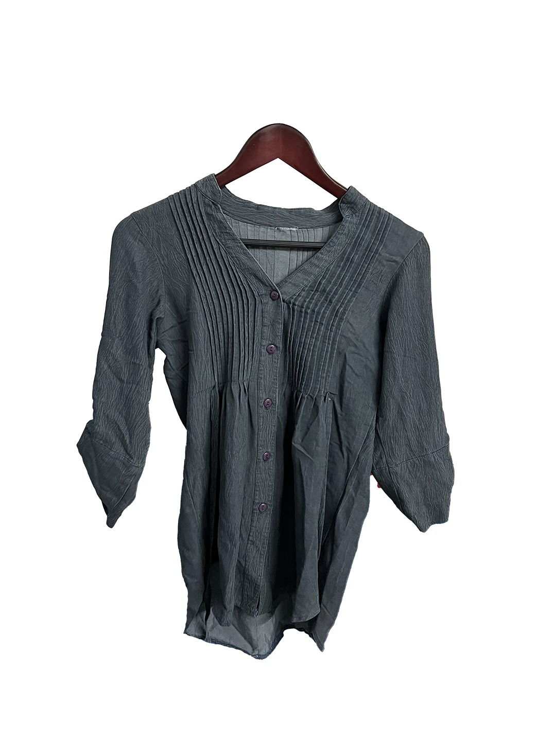 Blusa Gris de Botones