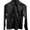 Blusa Negra Manga Larga Satin