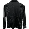 Blusa Negra Manga Larga Satin