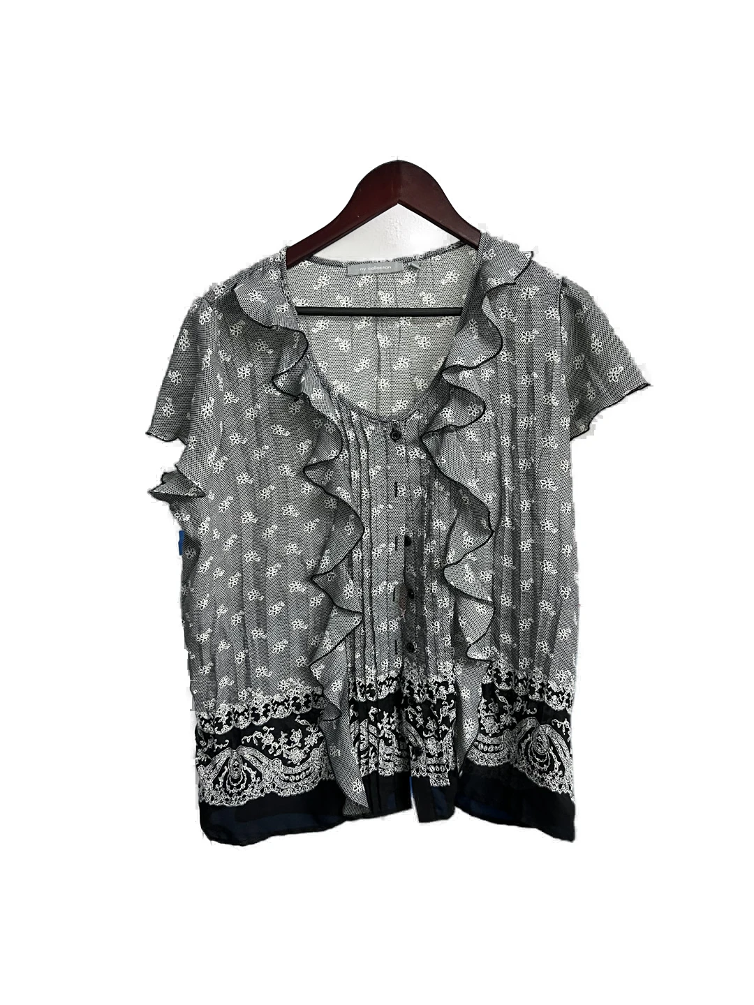 Blusa Gris con Diseño