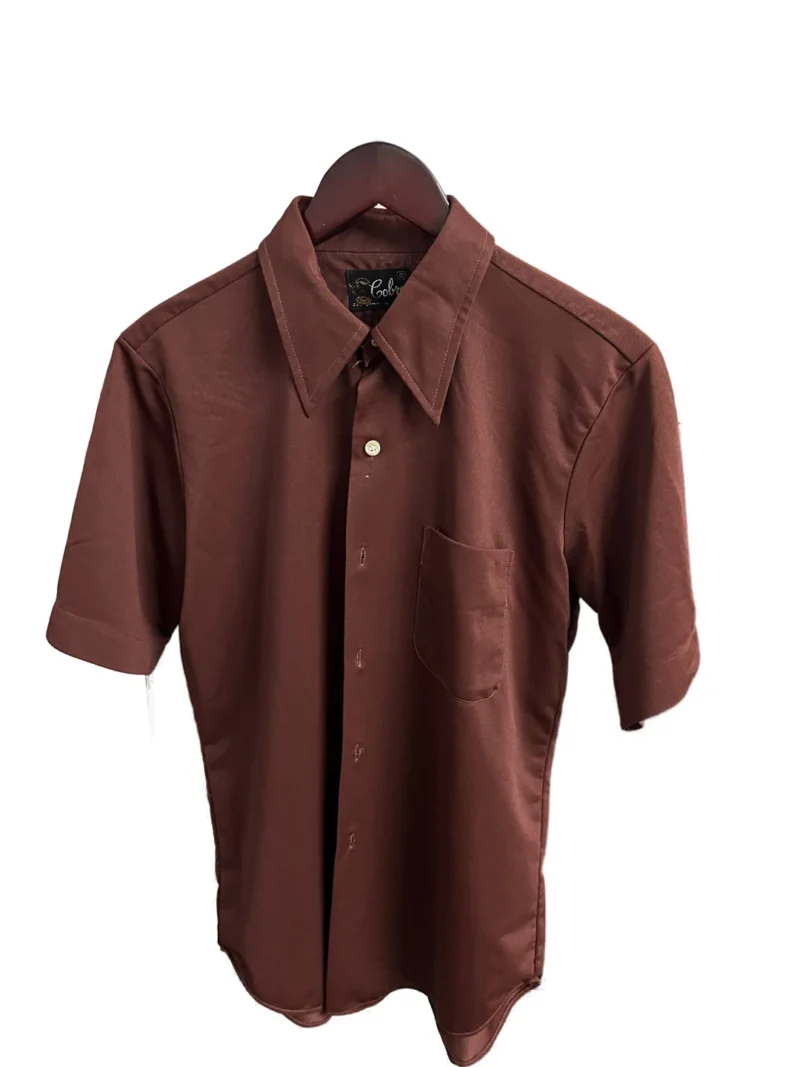 Camisa Botones Manga Corta - Vino