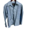Guayabera Manga Larga Formal Azul