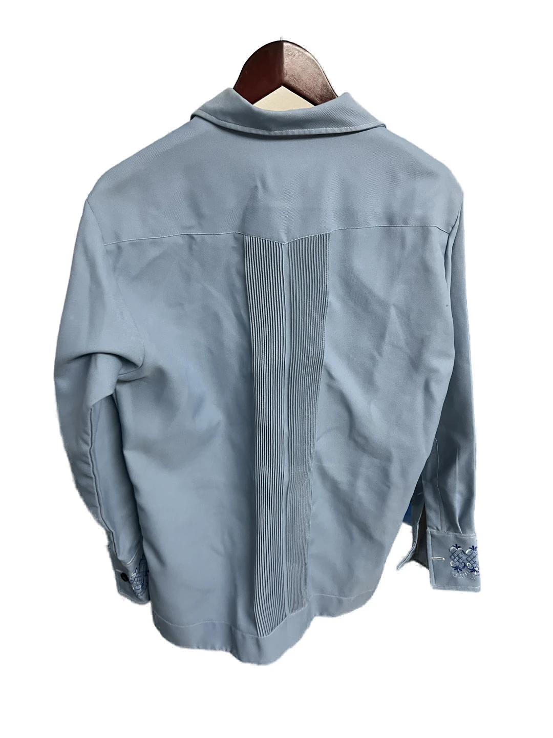 Guayabera Manga Larga Formal Azul