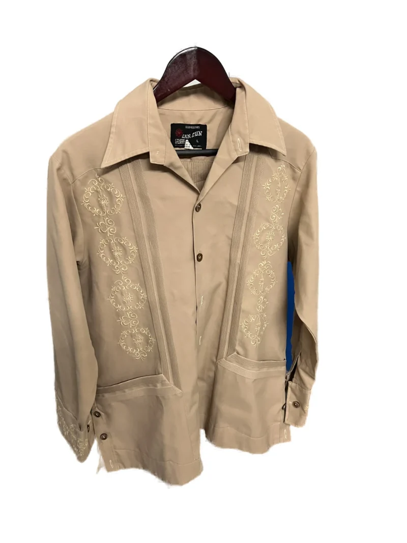 Guayabera Manga Larga Formal Beige