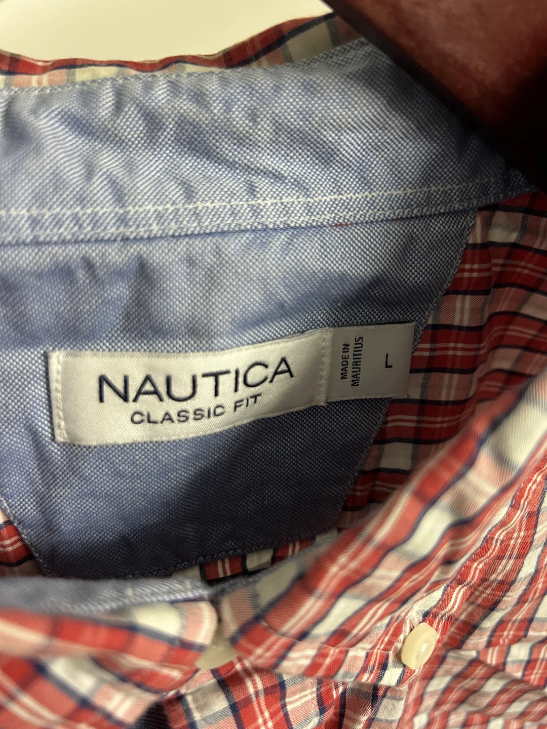 Camisa Cuadros Roja Nautica