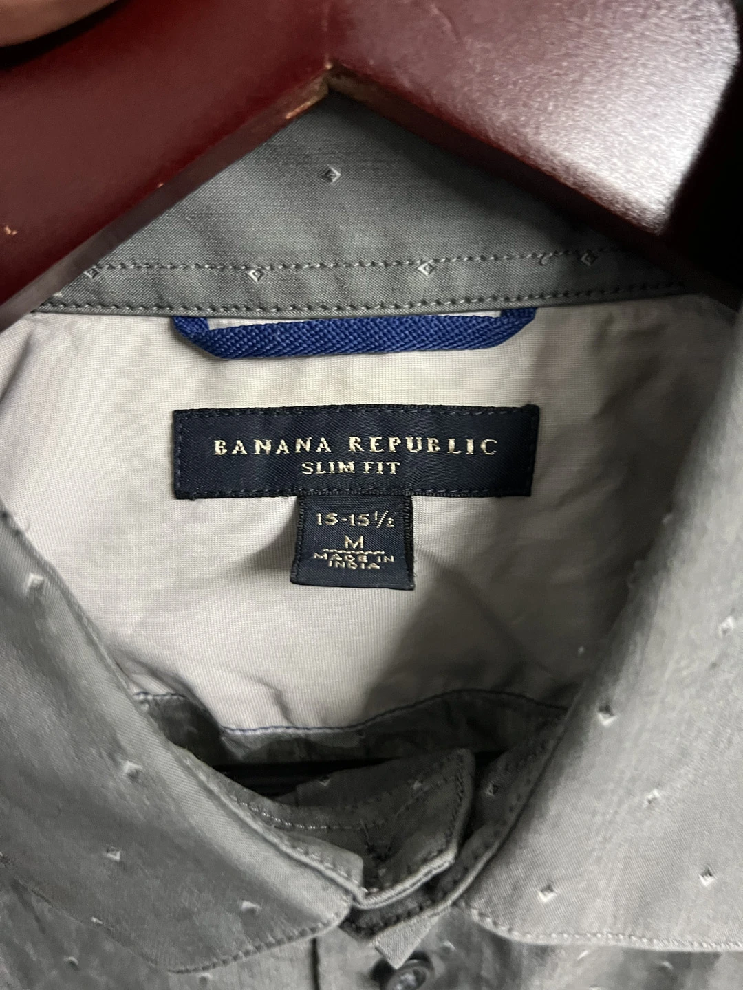 Camisa Botones con Puntos Blancos Banana Republic