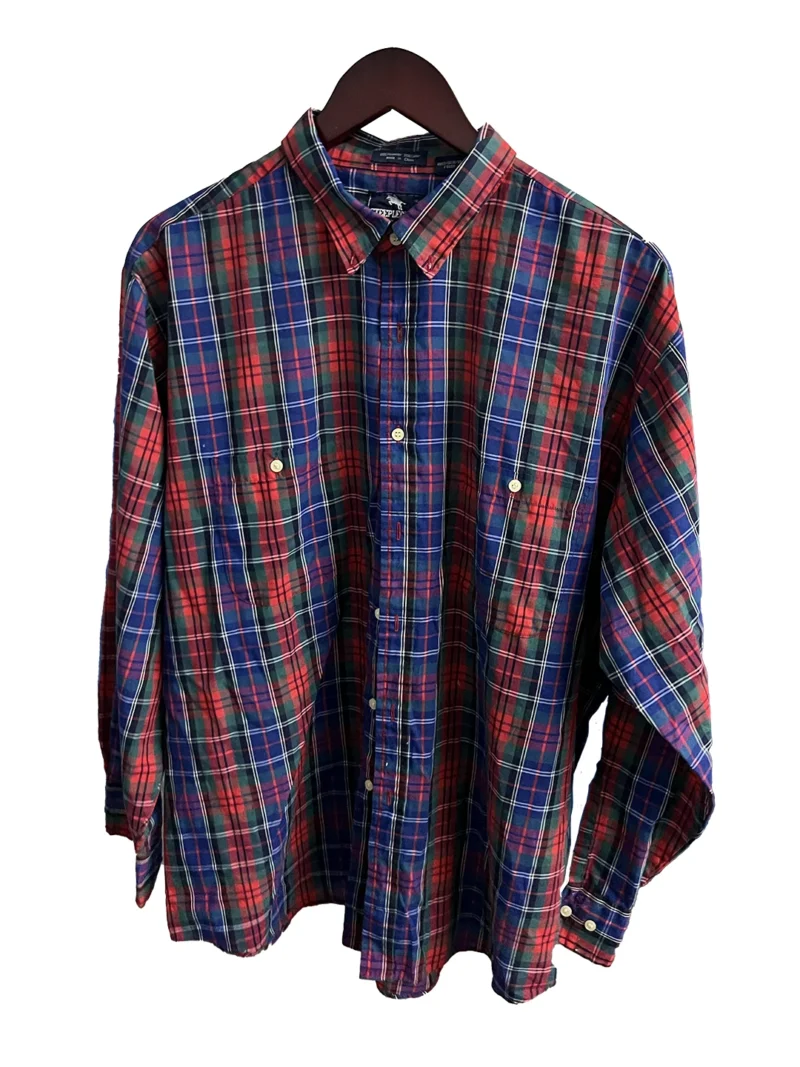 Camisa de Botones Cuadros Azules y Rojos