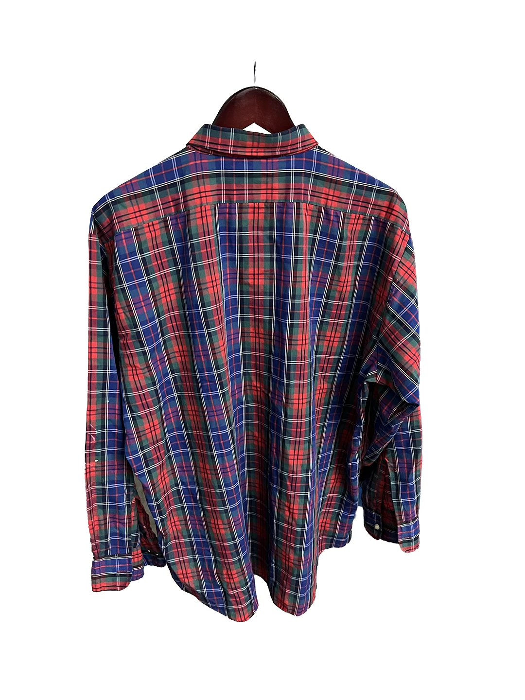 Camisa de Botones Cuadros Azules y Rojos